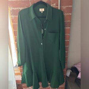 Tuckernuck Green Long Sleeve Dress